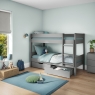 COMGBNKPD Compact detachable bunked + drawers grey