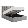 Carmella Ottoman Bed Frame Silver 