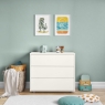 Stompa 3 Drawer Chest With Push To Open Doors White