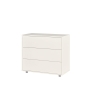Stompa 3 Drawer Chest With Push To Open Doors White