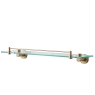 Miller Bond Shelf Clear With Guard Rail Brushed Brass