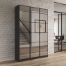Boston 5J86 3 Door 3 Mir Wardrobe Grey