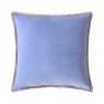 BG Blanket Stitch Velvet Cushion 45cm Blue