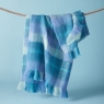 BG Highland Check Throw Sea Blue