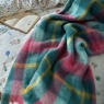 BG Highland Check Throw Teal Pink Lifestyle 2