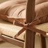 Slub Cotton 40cm Seat Pad Toffee 2