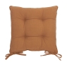 Slub Cotton 40cm Seat Pad Toffee 3