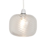 Jasper Non-Electric Pendant Clear Glass Swirl