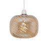 Jasper Non-Electric Pendant Amber Glass Swirl 