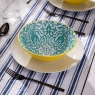 Mikasa Yellow And Blue Geometric Ramen Bowl