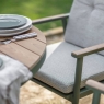 Houghton Elliptical Table With 6 Armchairs - Sage
