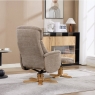 Eema Swivel Recliner Chair & Footstool - Sandrift 