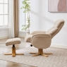 Eema Swivel Recliner Chair & Footstool - Seashell