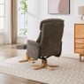 Eema Swivel Recliner Chair & Footstool - Thunder