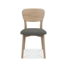 Darby Scandi Oak Veneer Back Dining Chair Cold Steel 