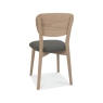 Darby Scandi Oak Veneer Back Dining Chair Cold Steel 