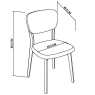 Darby Scandi Oak Veneer Back Dining Chair Cold Steel 