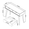 Darby Scandi Oak Console Table With Drawers