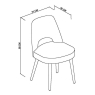 Darby Scandi Oak Upholstered Dining Chair Cold Steel 