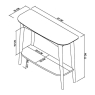 Darby Scandi Oak Console Table With Shelf