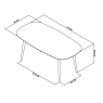 Darby Scandi Oak 6 Seater Dining Table