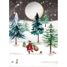 Moonlit Santa Christmas Cards Pack of 8