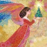 Angel Holding A Little Christmas Tree Christmas Cards Pack of 8