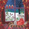 Watching The Snow Christmas Cards Pack of 5