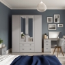 Como 4 Door (2 Mirrored) Gents Wardrobe