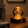 Gingko Amber Crystal Light 3D Laser Dachshund