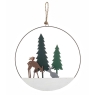 Deer with Rabbit Wreath Decoration