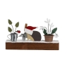 Festive Hedgehog Gardening on Block Decoration