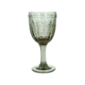Gisela Graham Green Pressed Glass Wine Goblet