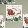 Gisela Graham Santa Sleigh Napkins - Pack of 20