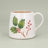 Gisela Graham Stoneware Holly & Red Berries Mug