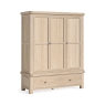 Newhaven Triple Wardrobe White Wash