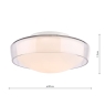 Dar Dagon 3 Light Bathroom Ceiling Light with  Opal Glass IP44