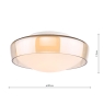 Dar Dagon 3 Light Bathroom Ceiling Light Amber and Opal Glass IP44
