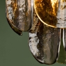Dar Anielle 3 Light Pendant Natural Brass & Tea Glass