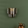 Dar Anielle 3 Light Wall Light Natural Brass & Tea Glass