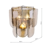 Dar Anielle 3 Light Wall Light Natural Brass & Tea Glass
