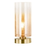 Dar Deena Table Lamp Amber Glass and Antique Brass