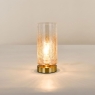 Dar Deena Table Lamp Amber Glass and Antique Brass