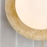 Dar Elgor Bathroom Wall Light Travertine and Opal Glass IP44