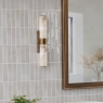 Eneco 2 Light Bathroom Wall Light Antique Bronze