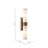 Eneco 2 Light Bathroom Wall Light Antique Bronze