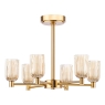 Dar Hilaria 6 Light Semi-Flush Antique Gold