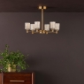 Dar Hilaria 6 Light Semi-Flush Antique Gold