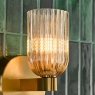 Dar Hilaria Bathroom Wall Light Antique Gold