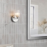 Dar Hilaria Bathroom Wall Light Polished Chrome